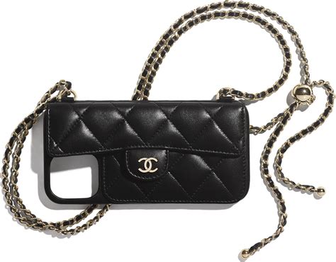 chanel phone case bag with chain|chanel iphone case with chain.